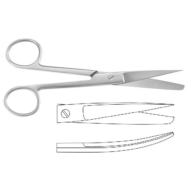STANDARD Ножиці хірургічні; зігнуті; гострий/тупий; 16,5см. Tontarra Medizintechnik GmbH